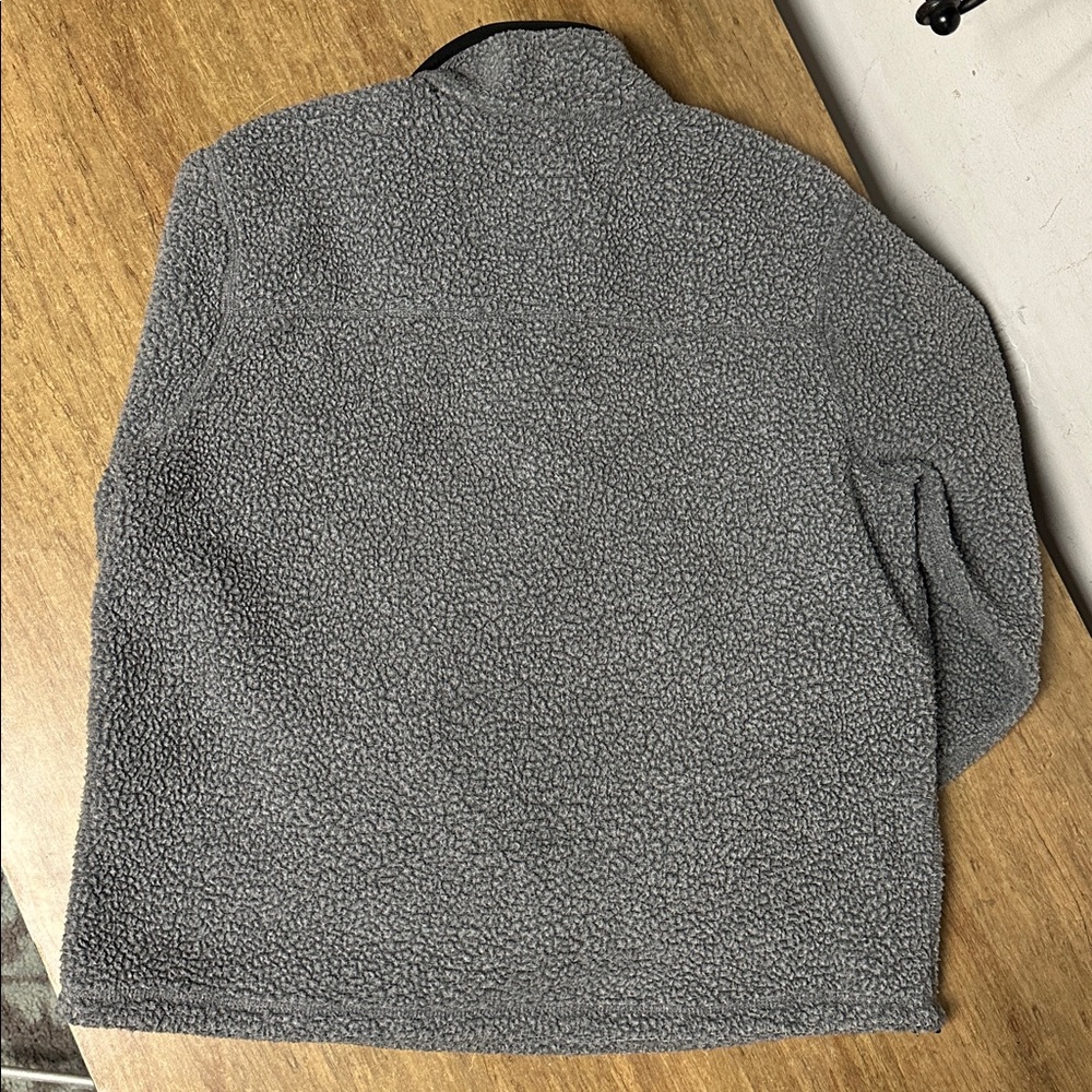 Carhartt greatshape relaxed fit grey fleece sherpa snap front jacket sweater - Picture 7 of 9